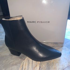 Marc Fisher block heeled ankle booties